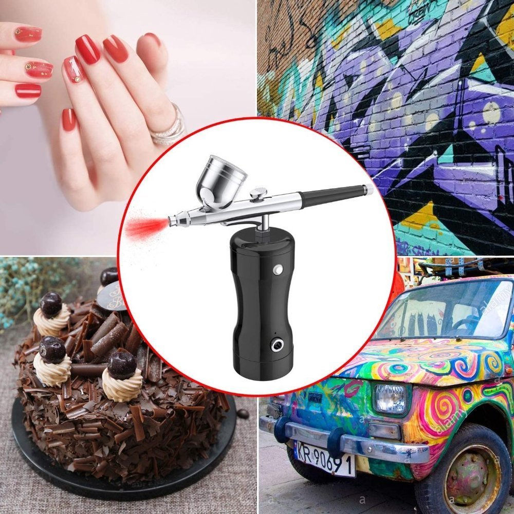 Sleek Black Airbrush Tool for Detailed Artistic Work